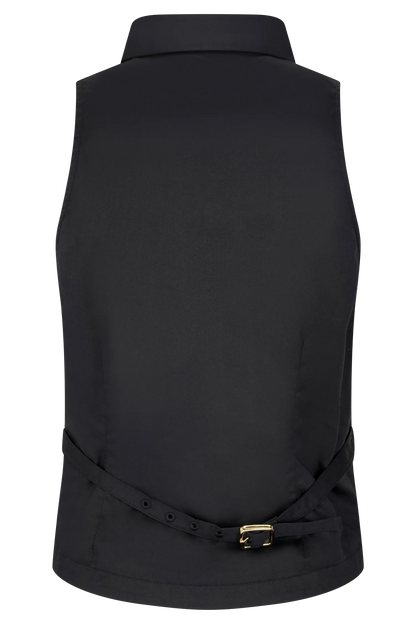 Selene Sleeveless Halter Shirt Black