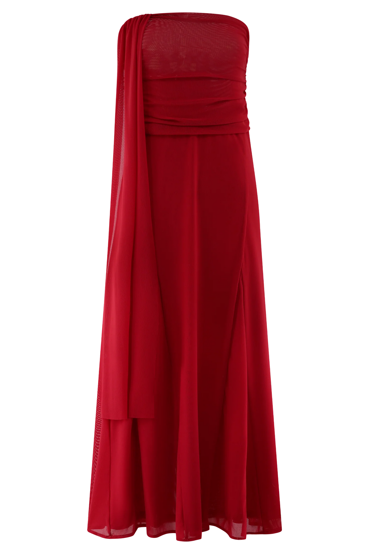 Arna Mesh Maxi Skirt Ruby