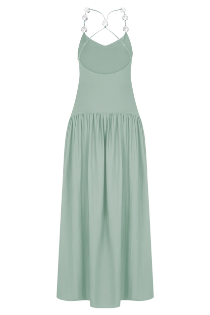 Darling Linen Maxi Dress Sage