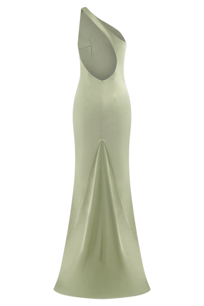 Harper One Shoulder Gown Sage