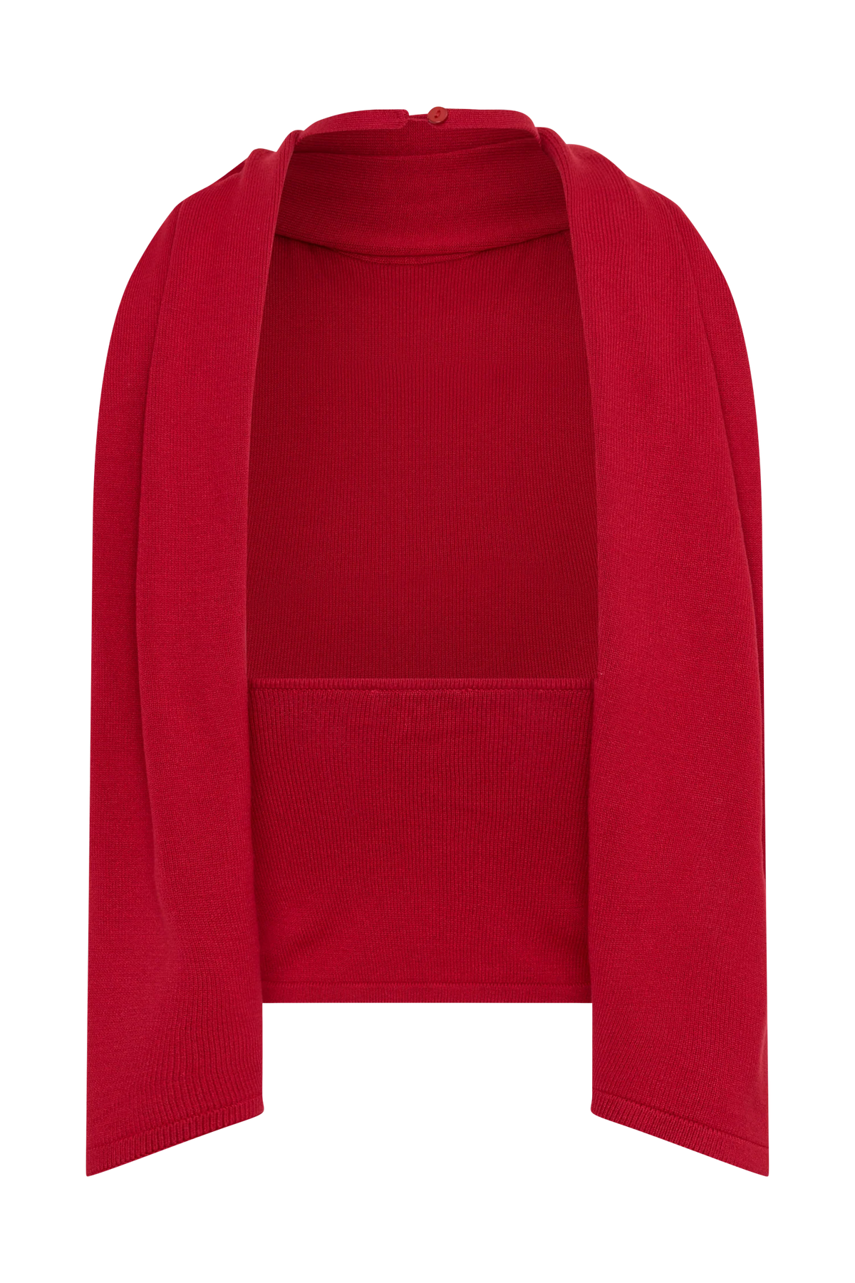 Misty Halter Backless Knit Top Red