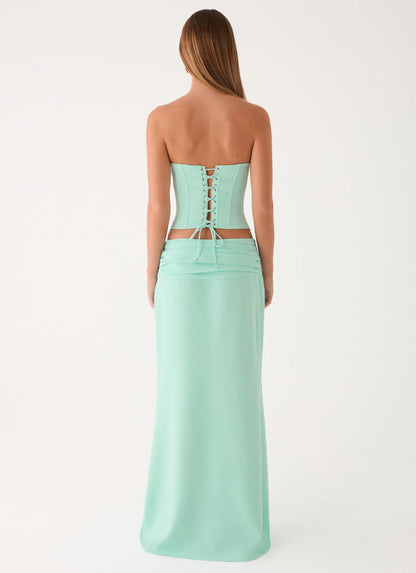 Tillie Maxi Skirt Aqua