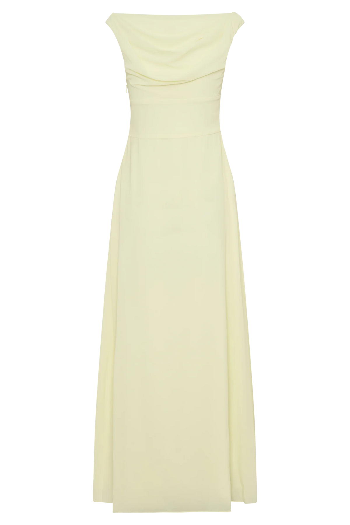 Mabel Off Shoulder Chiffon Maxi Dress Lemon