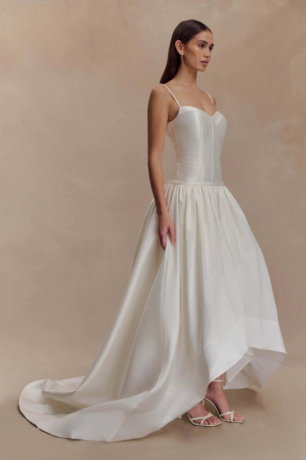 Carol Taffeta Maxi Gown Ivory