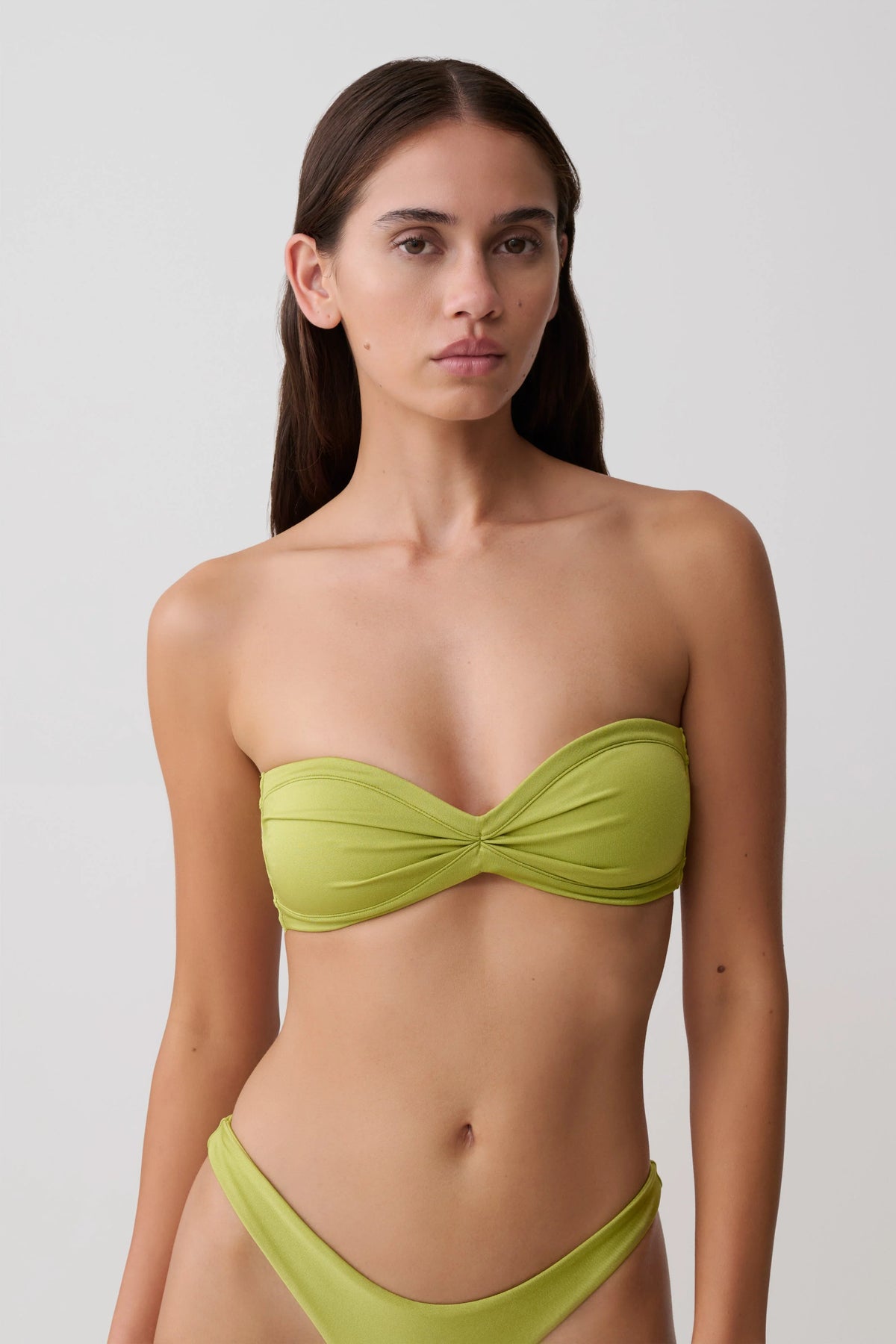 Briar Strapless Bikini Top Green
