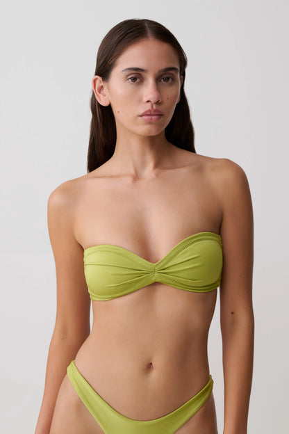 Briar Strapless Bikini Top Green