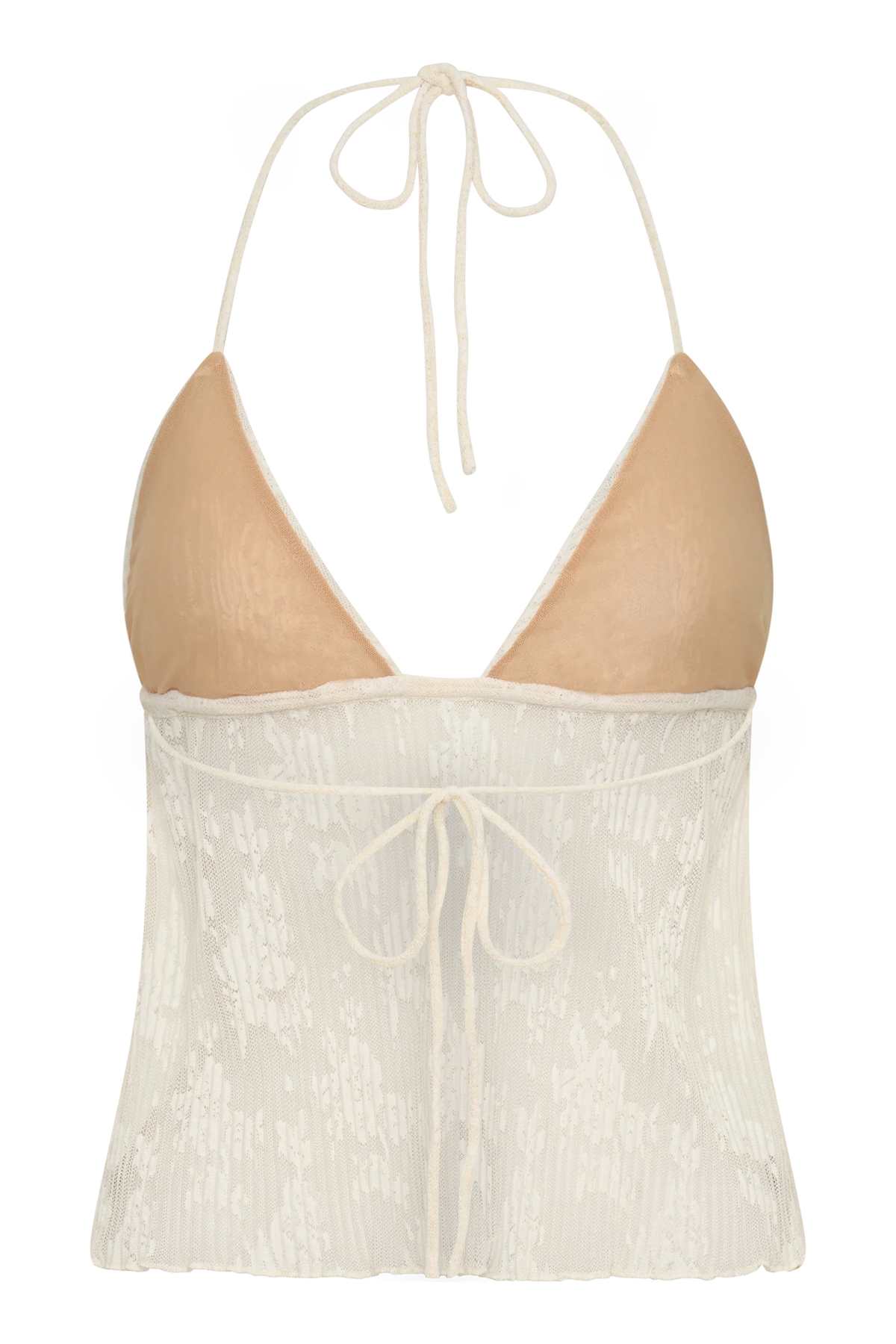 Ambrose Lace Cami Halter Top Ivory