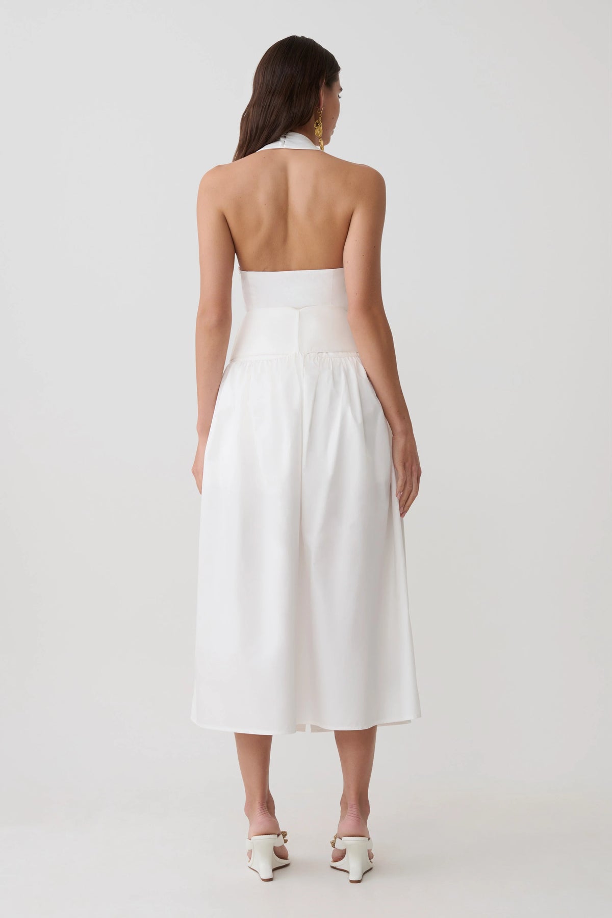 Emery Multi Wear Cotton Midi Dress White