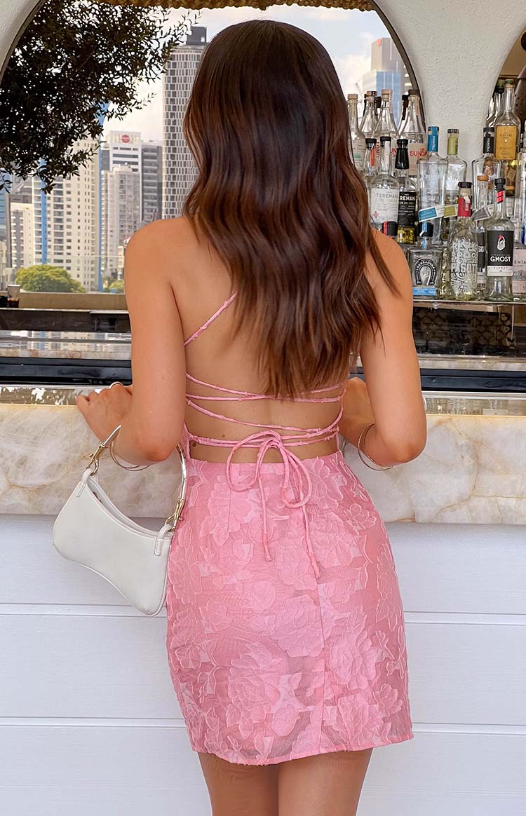 Tracye Pink Floral Mini Dress