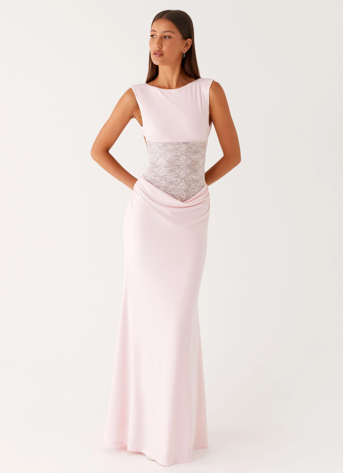 Love Tease Maxi Dress Baby Pink