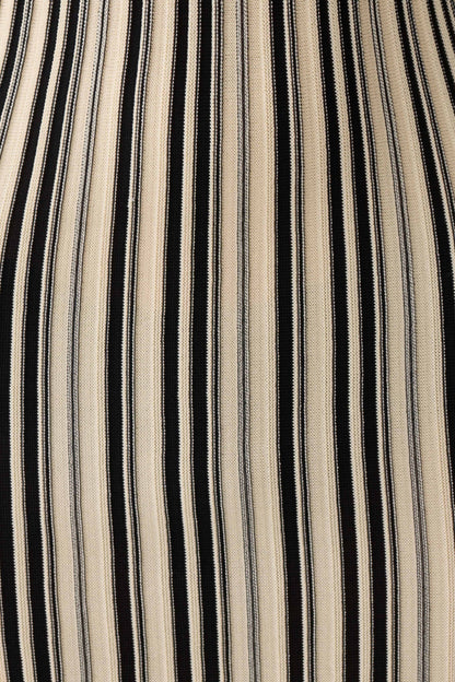 Meggie Striped Sleeveless Mini Dress Black Ivory