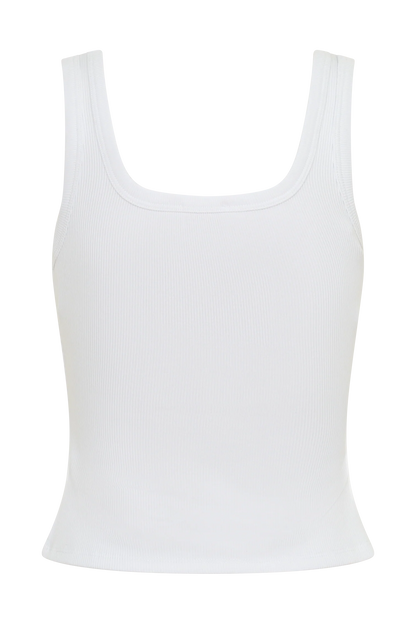 Ismay Square Neck Tank White