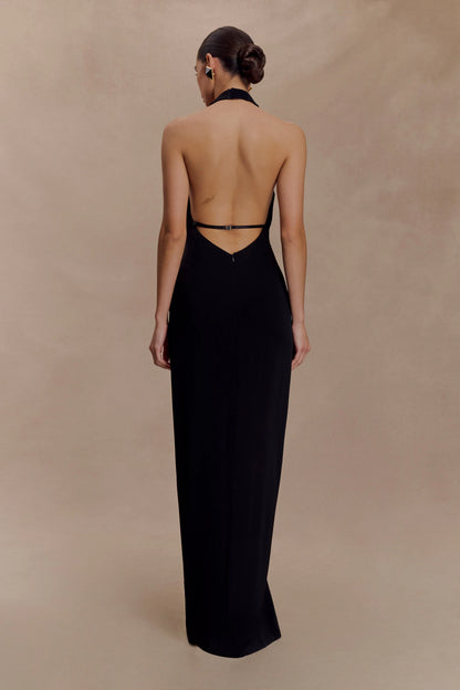Vivianne Low Neck Maxi Dress Black