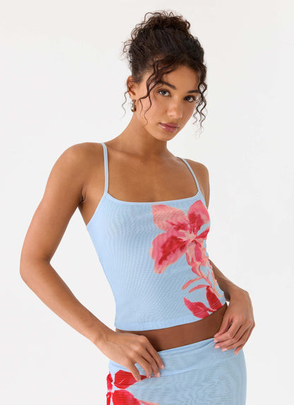 Tamia Cami Top Blue Petal