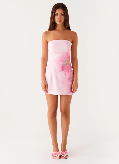 Sugar Rush Strapless Mini Dress Pink