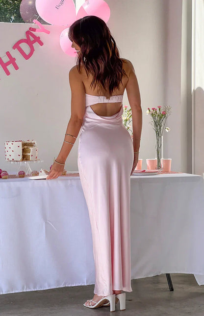 Maiah Light Pink Maxi Dress