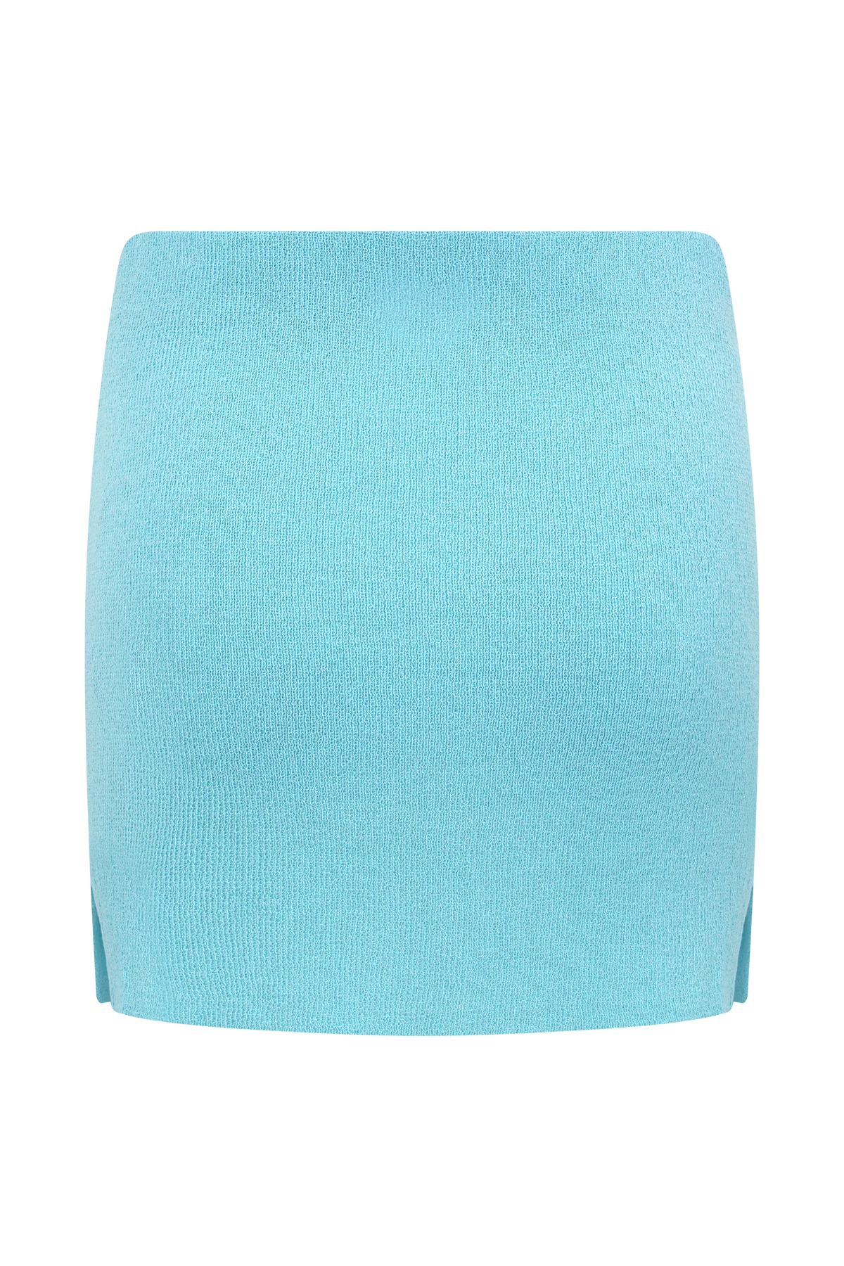 Esme Knit Mini Skirt Cyan Blue