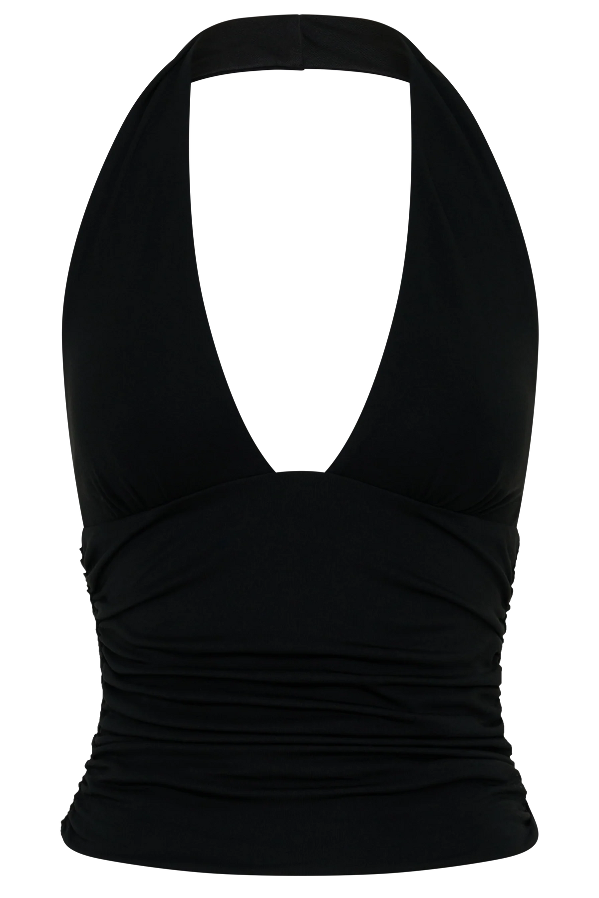 Peregrine Modal Gathered Halter Top Black