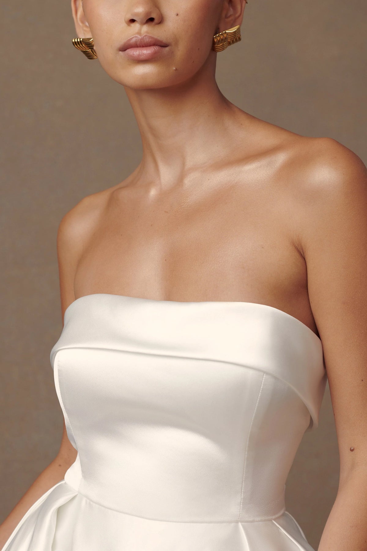 Eileen Strapless Wedding Gown White