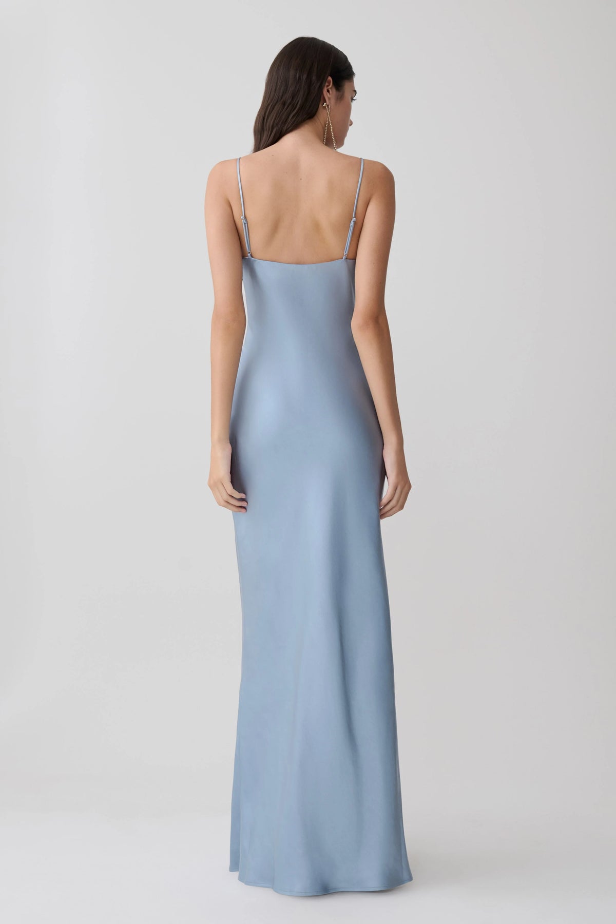 Martinne Chiffon Cape Maxi Dress Arctic Blue