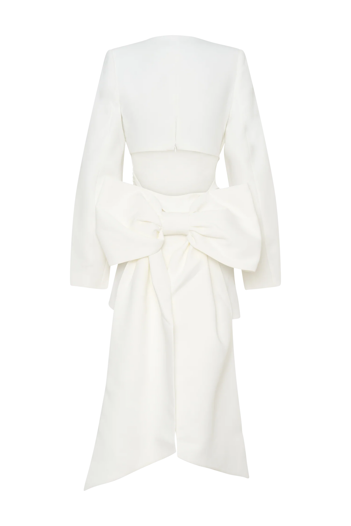 Rosanna Suiting Bow Mini Dress Ivory