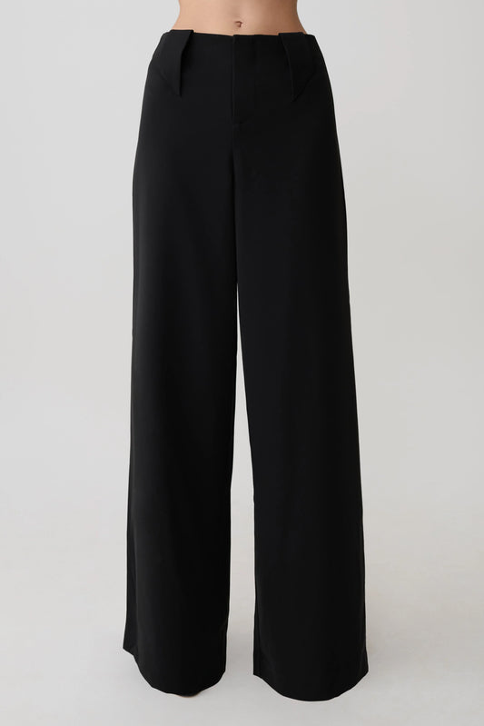 Arlo Wide Leg Suiting Trouser Black