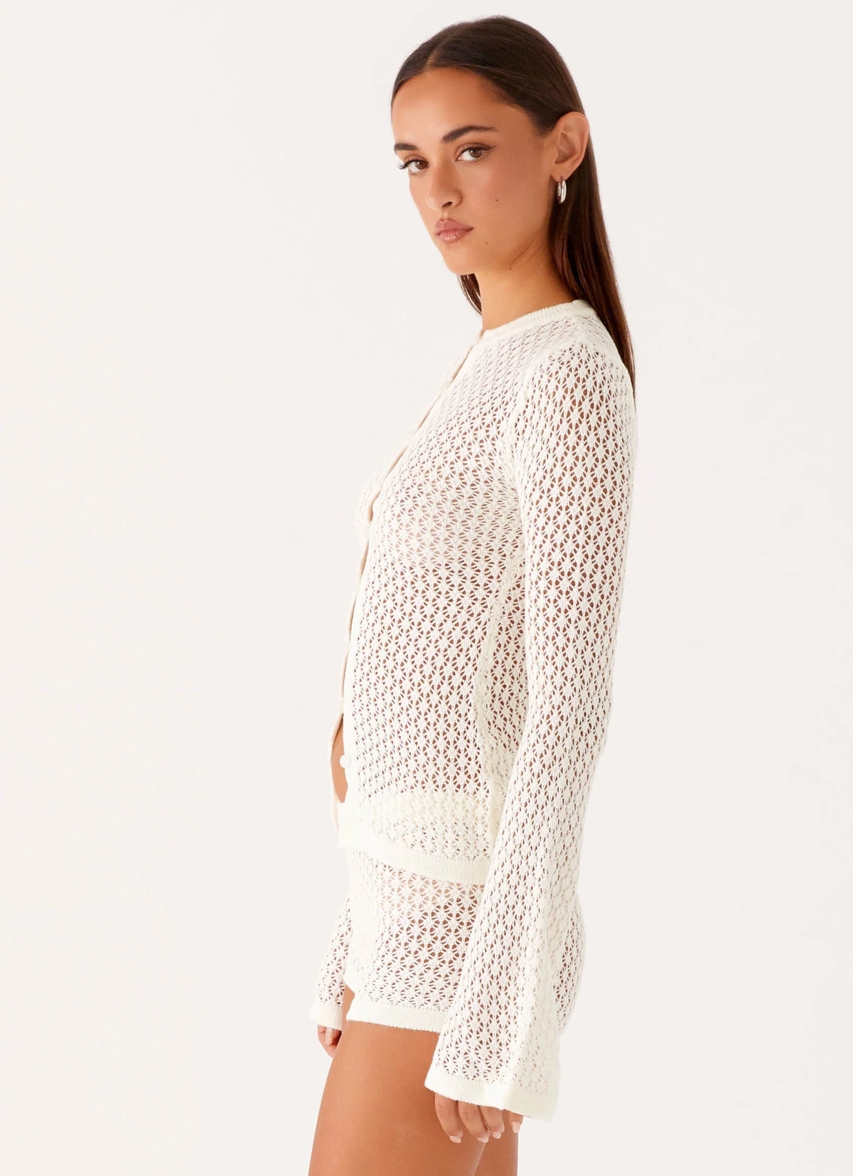 Molly Crochet Cardigan Ivory