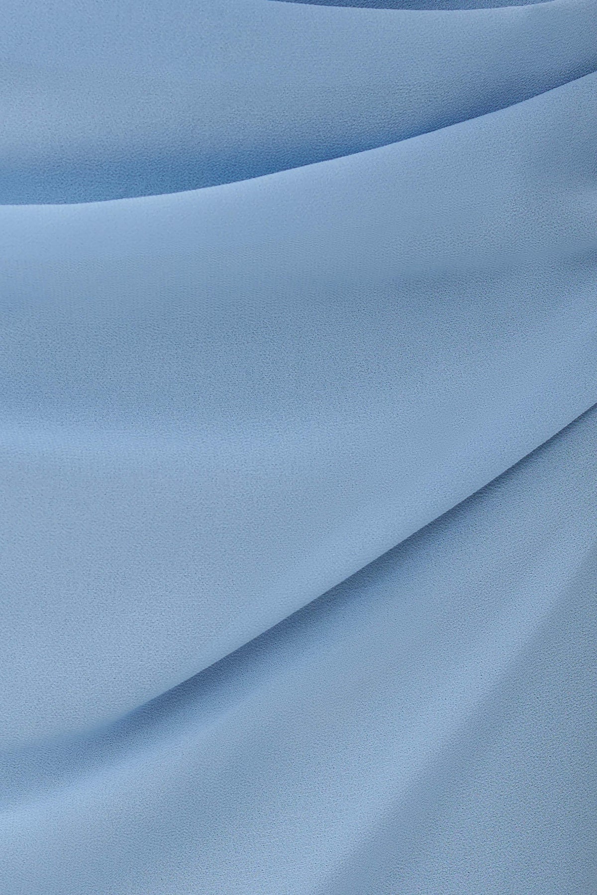 Indie Draped Chiffon Mini Skirt Sky Blue