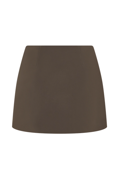 Effy Suiting Mini Skirt Cacao Brown
