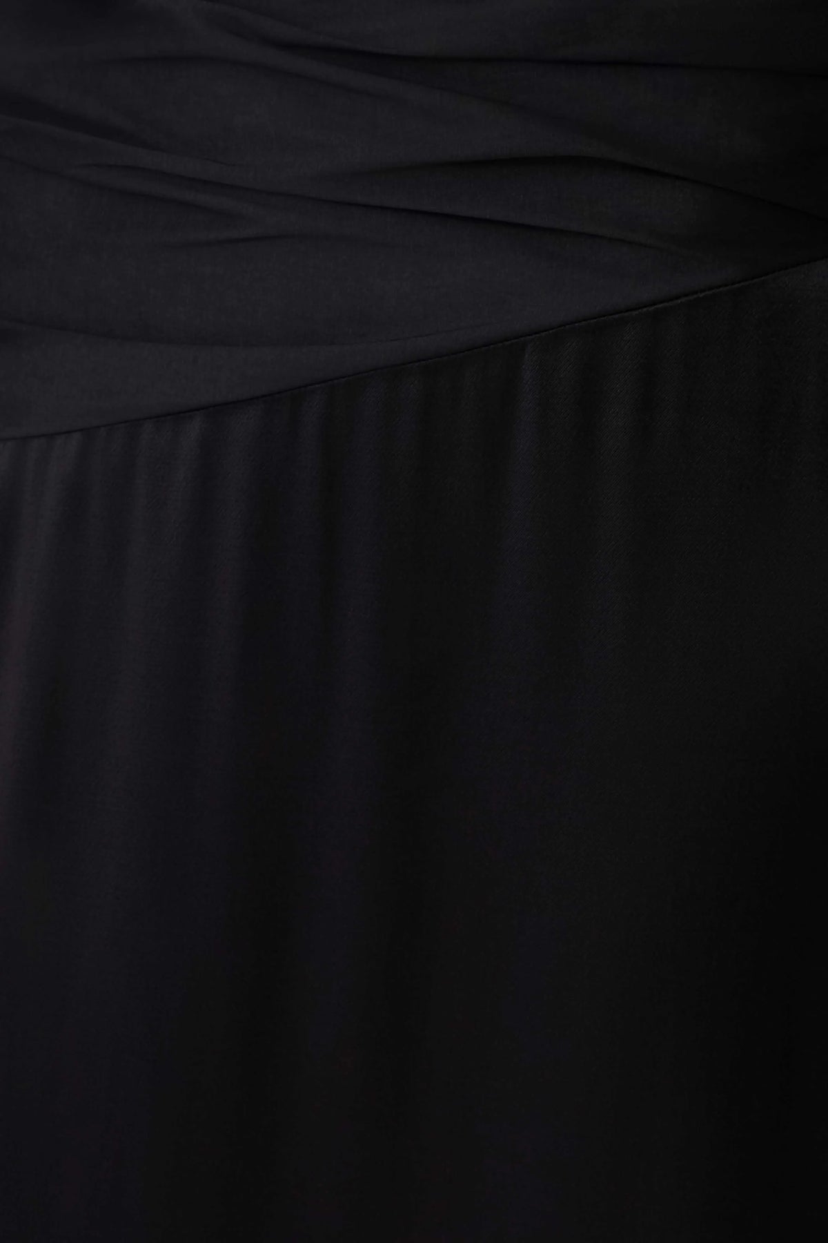 Serena Strapless Taffeta Maxi Dress Black