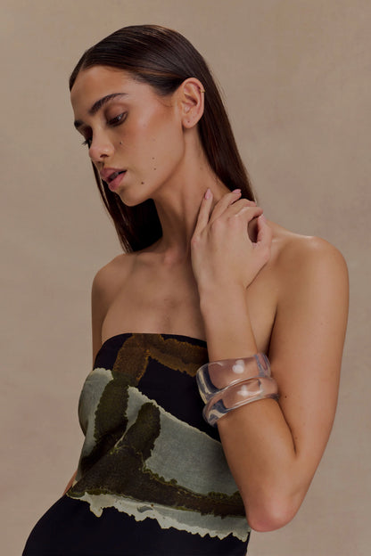 Marah Resin Bangle Set Clear
