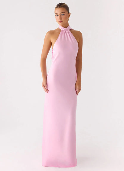 Keena Scarf Maxi Dress Pink