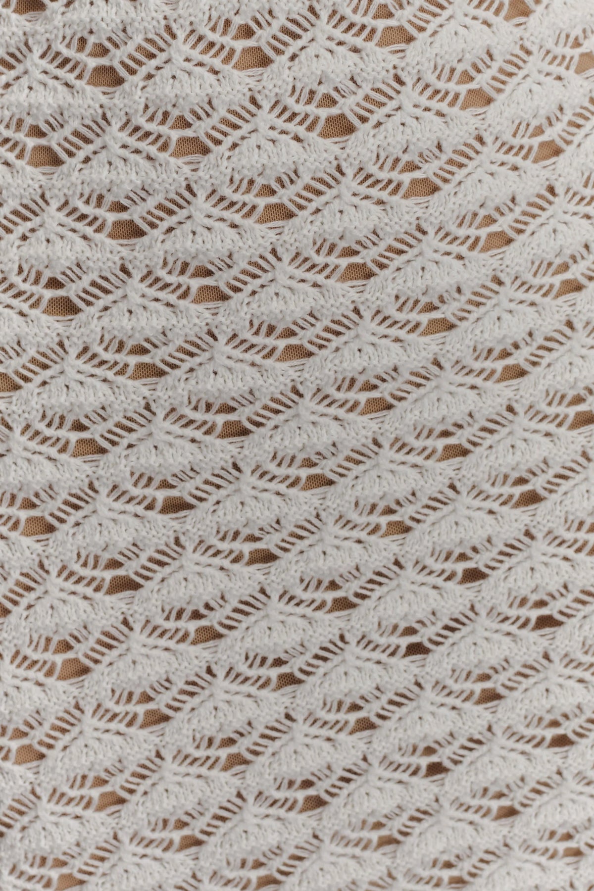 Brigid Ruffle Knit Sleeveless Dress Ivory