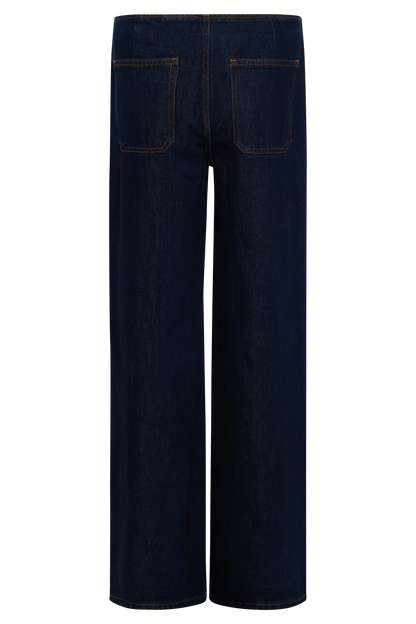 Caitlin Mid Rise Denim Jeans Indigo Blue