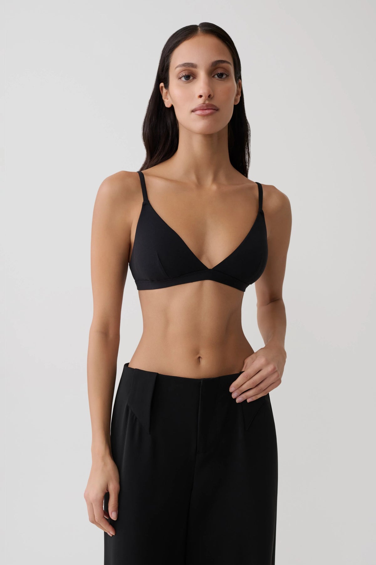 Kels Micro Triangle Bralette Black