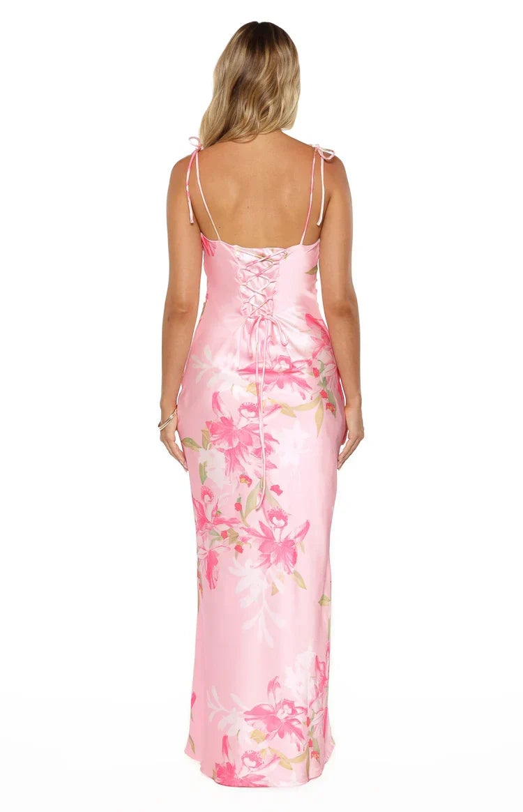 Antoni Pink Floral Maxi Dress