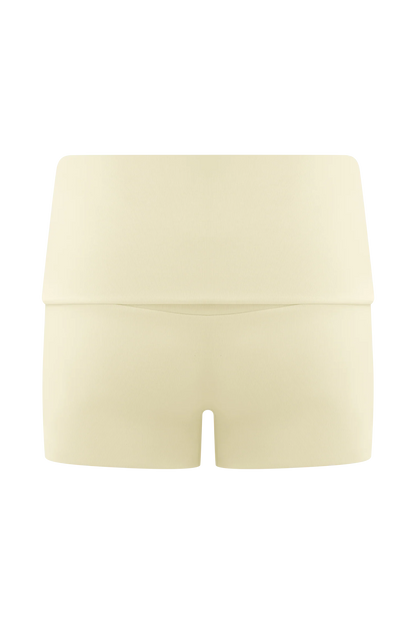 Birdie Fold Over Shorts Ivory