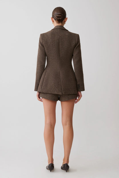 Romy Suiting Short Herringbone