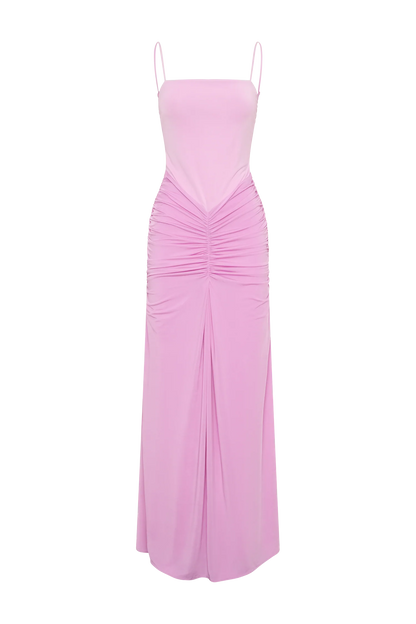 Roisin Slinky Maxi Dress Powder Pink