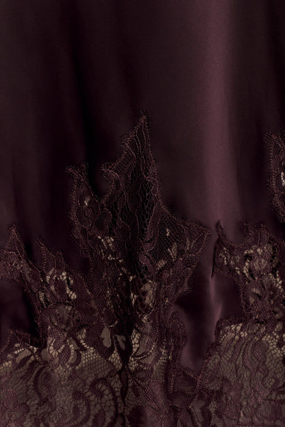 Nina Satin And Lace Camisole Chocolate