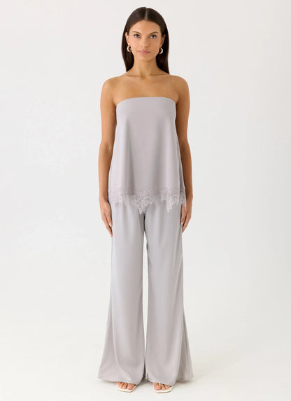 Sella Strapless Top Misty Blue