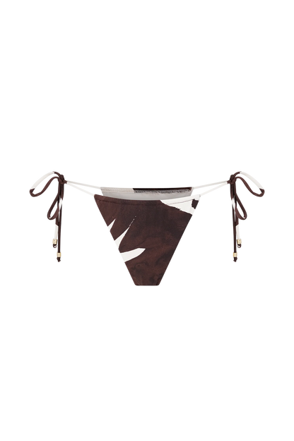 Marquise Bikini Bottom Chocolate Deco Fleur Print