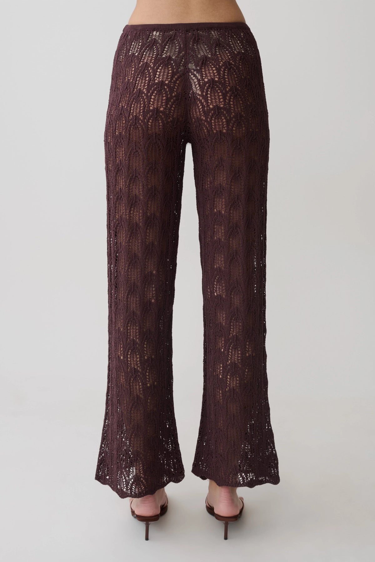 Glinda Crochet Pants Chocolate