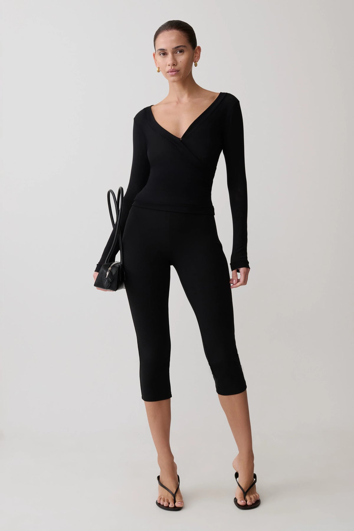 Lumi Long Sleeve Mesh Top Black