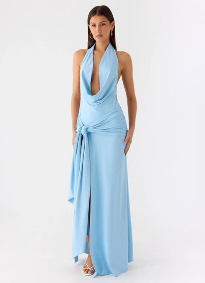 Rowan Ray Cowl Maxi Dress Blue