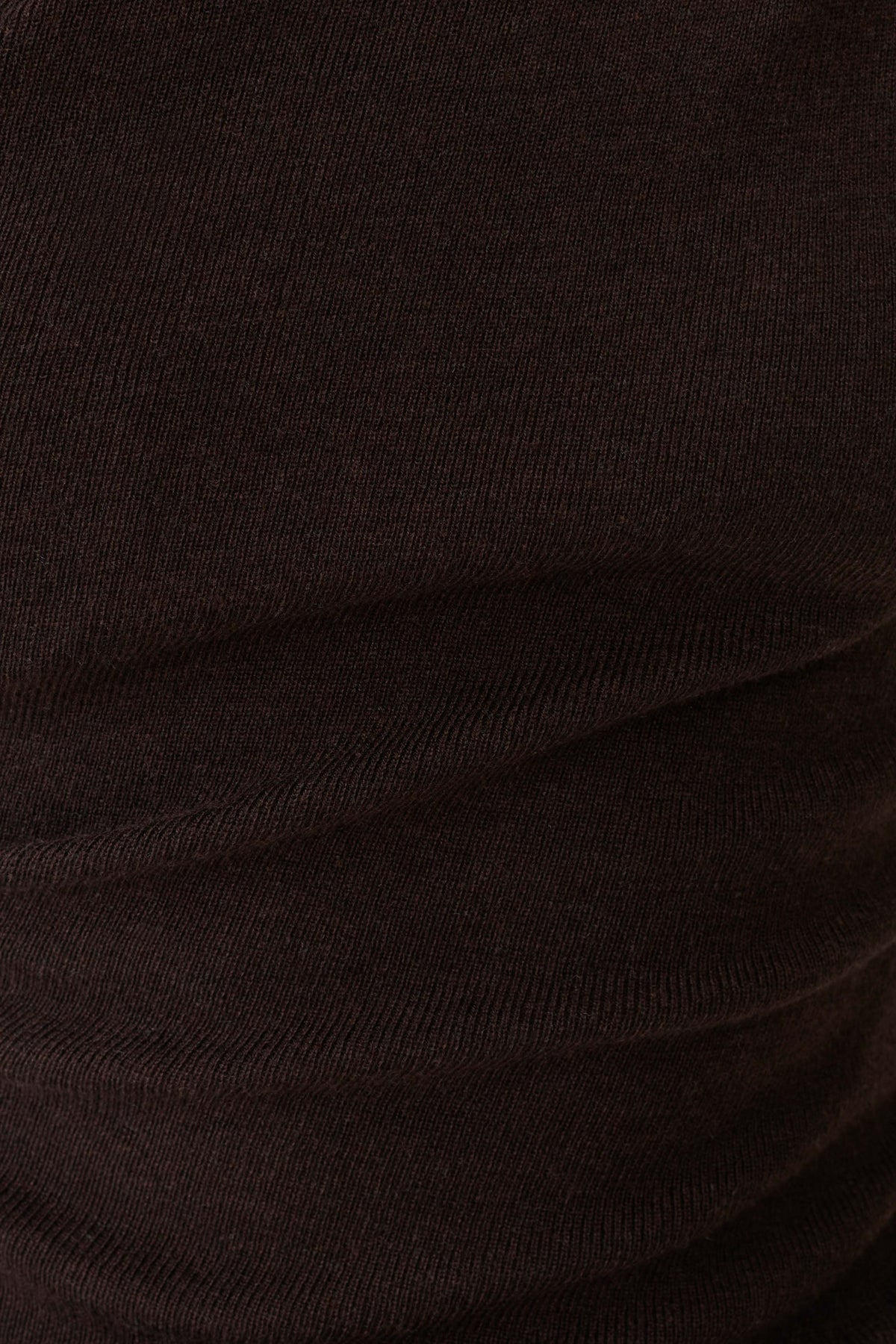 Culver Draped Twist Knit Top Chocolate