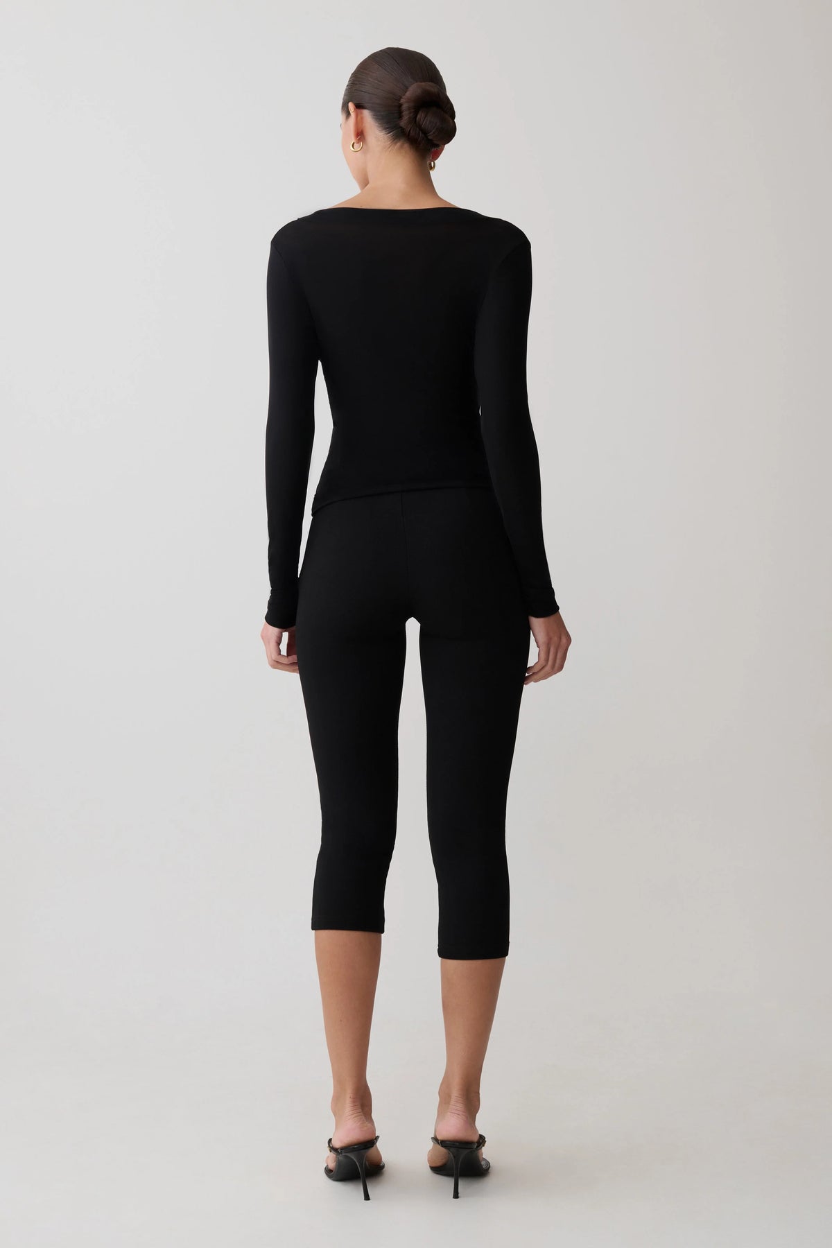 Lumi Long Sleeve Mesh Top Black