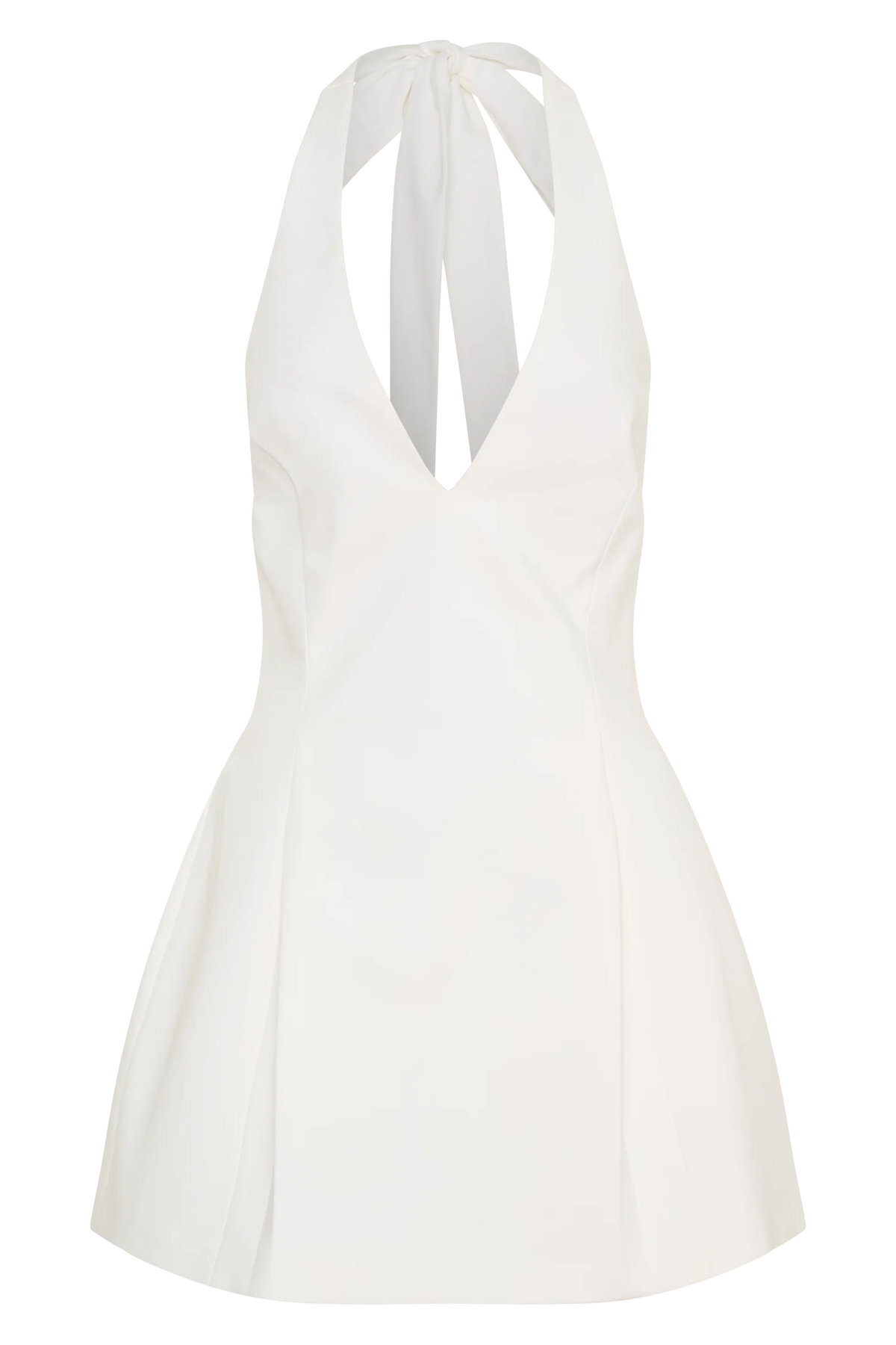 Nelly Halter Neck Cotton Mini Dress White