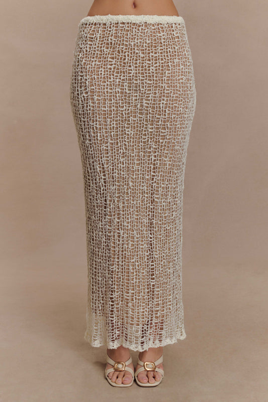 Cordelia Knit Maxi Skirt Ivory