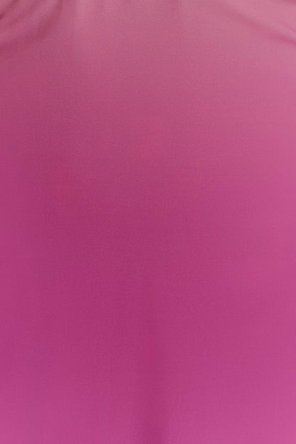 Malakhai Chiffon Halter Mini Dress Ombre Pink